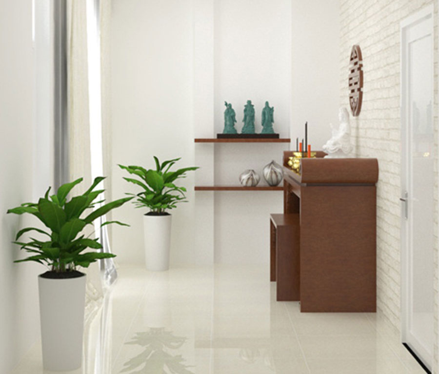 bố trì bàn thờ ở sảnh