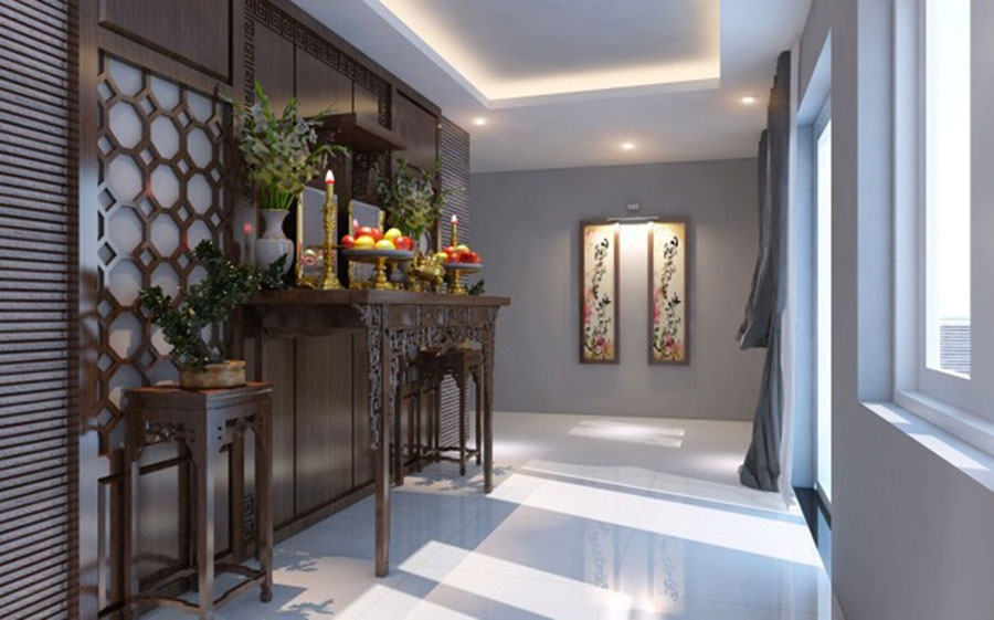 bàn thờ nhà ống