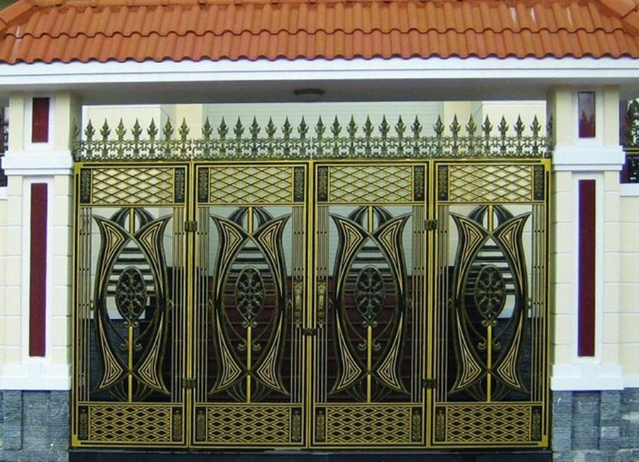 cách bố trí cổng nhà đẹp nhất nên mang hình dáng vuông vắn, cân đối