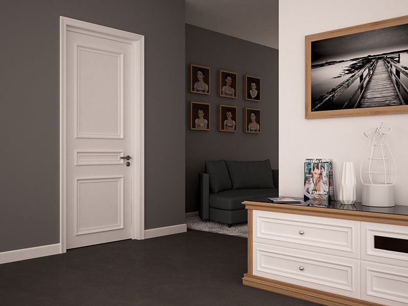 Cửa nhà vệ sinh đối diện phòng khách