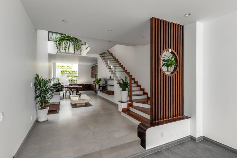 Giếng trời giúp lấy ánh sáng tự nhiên cho căn nhà